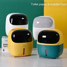 

Toilet tissue box storage rack bathroom free perforated wall hanging creative multifunctional household paper roll paperpumping