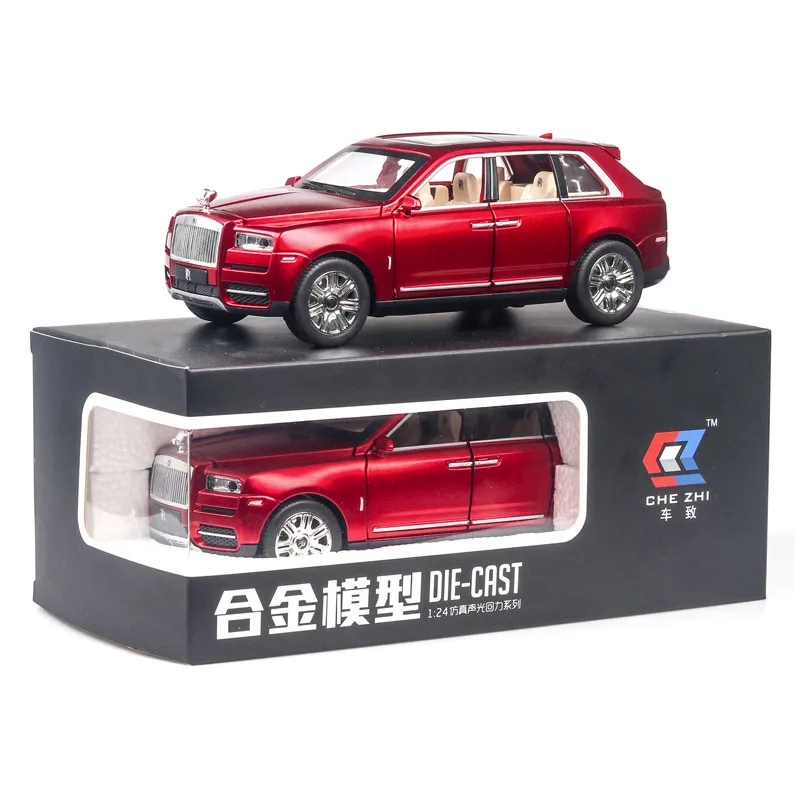 1:24 Rolls Royce Cullinan модель автомобиля металлическая модель автомобиля литье под давлением автомобиль детская игрушка подарок коллекционные вещи - Цвет: Зеленый