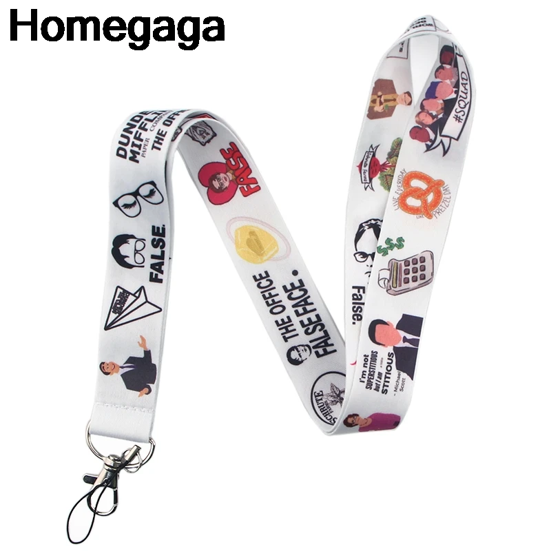

Homegaga the office tv show 90s keychains Accessories Safety Breakaway Phone USB ID Badge Holder Key Strap Tag lanyard D2280