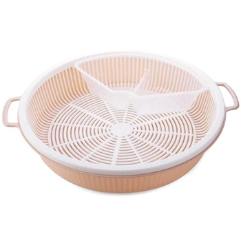 

Multi-Function Double Drain Vegetable Fruit Storage Basket Kitchen Drain Storage Racks Tableware Bowl Dish Storage Shelves