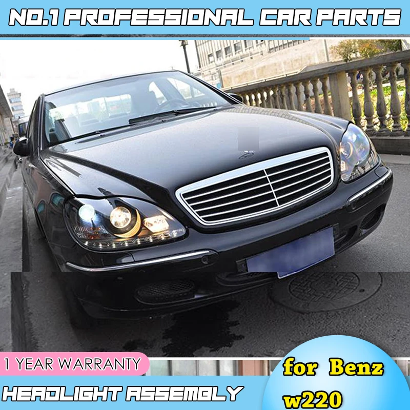 Автомобильный Стайлинг для Benz S-Class W220 S280 S320 S500 S600 S350 1999-2005 лет фары подходят 2002-2005 год HID/Xenon модели
