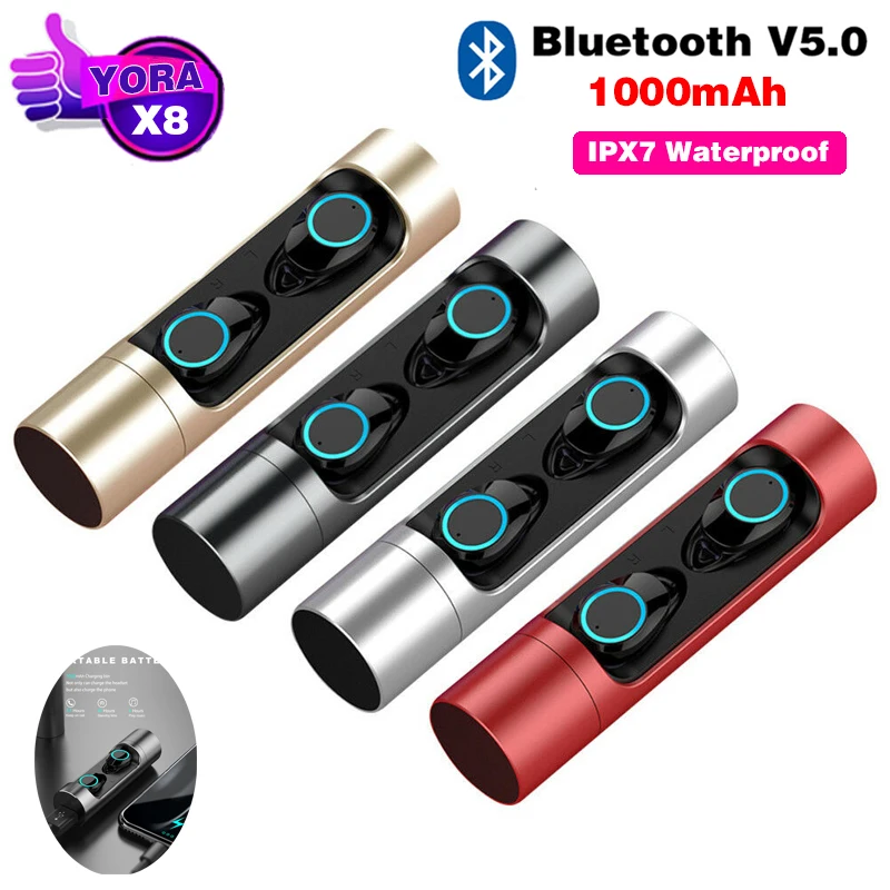 X8 Bluetooth 5 0 сенсорный Управление наушники-вкладыши TWS с наушники EDR Мини-близнецы