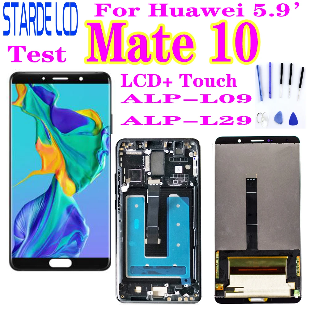 Для huawei mate 10 ЖК-дисплей кодирующий преобразователь сенсорного экрана в сборе для huawei mate 10 lcd mate 10 ALP L09 L29 замена экрана