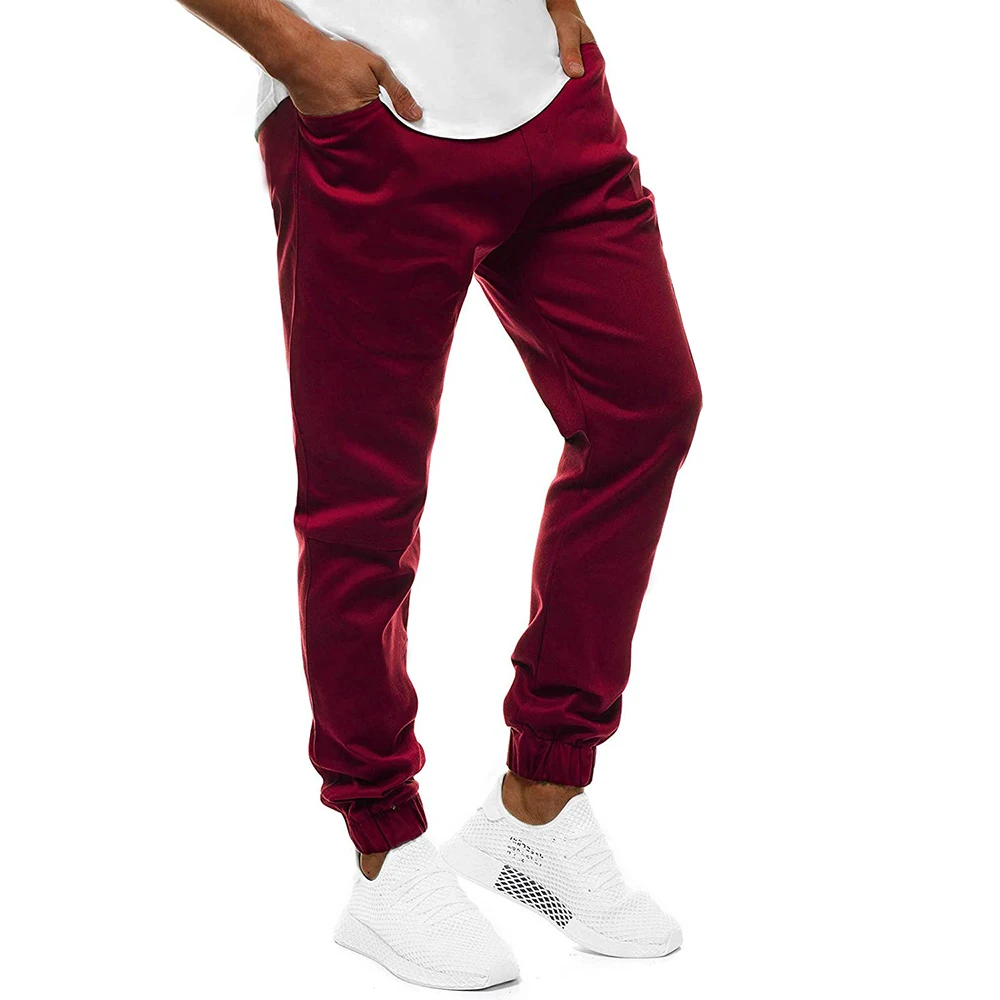 Men Pants New Type of Men's Casual Sport Pants with Small Feet and Loose Lapel In Pure Color