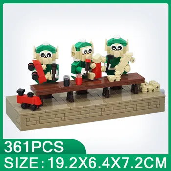

Three Elves Elf Workshop Model MOC Building Blocks DIY Compatible Bricks Educational Kids Toys for Children Christmas Gifts