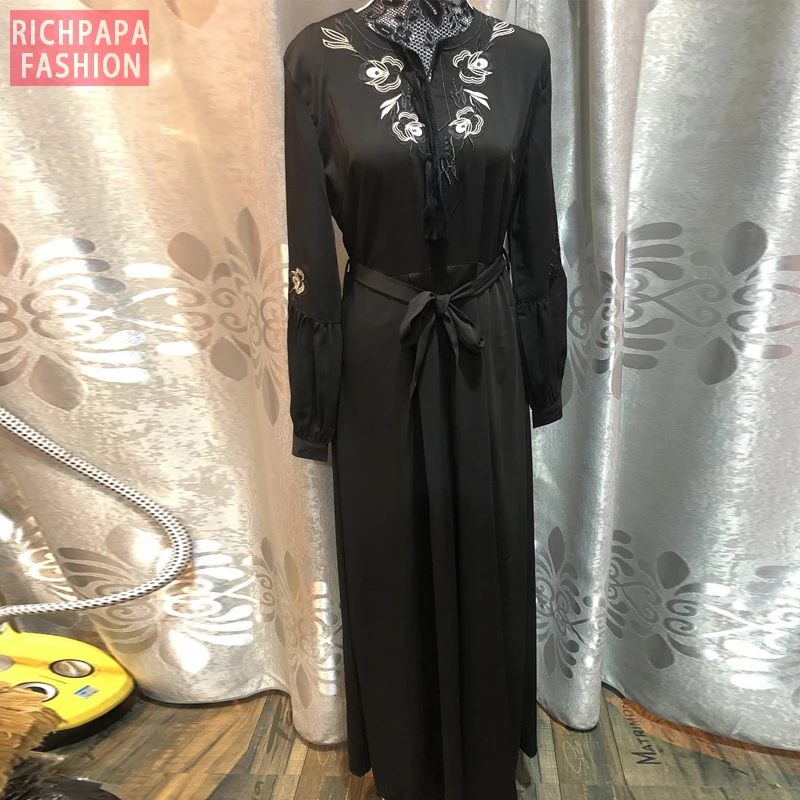 Рамадан мусульманская одежда абайя для женщин Дубай мусульманский хиджаб кафтан