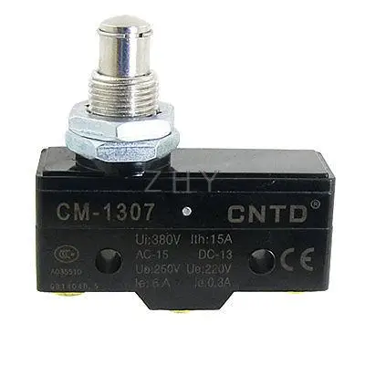 

Ui 380V Ith 15A Screw Terminals Panel Mount Plunger Micro Switch