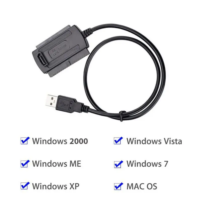 Профессиональный многофункциональный высококачественный USB 2,0 переходник, конвертер адаптер жесткого диска
