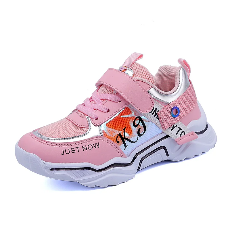 VOSONCA/детская обувь; кроссовки для мальчиков и девочек; Высококачественная детская повседневная обувь для студентов; Фирменная Новинка; дышащая обувь - Цвет: Розовый