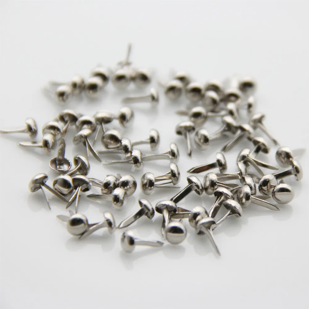 500pc MultiColor 4.5MM Round Metal Mini Brads Studs Spike For Scrapbooking Embellishment Fastener DIY Handmade Craft