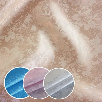 

Jacquard Real Silk Fabric Chinese Clothing DIY Fabric Rose Jacquard Genuine Silk/0.5m