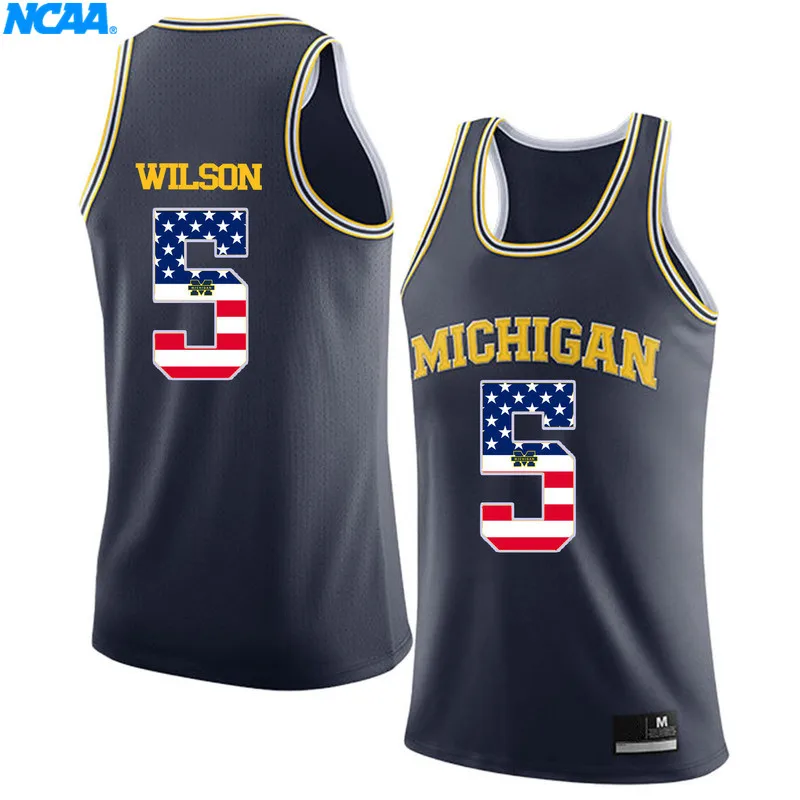 Новое поступление высокое качество Michigan пул#2 Ozuna-Харрисон#14 футболка колледжа ограниченное спортивные Джерси S-XXXL - Цвет: 13