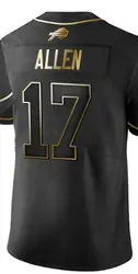 Custom Embroidery For American Men Women Kid Youth Josh Allen Black Football Jersey