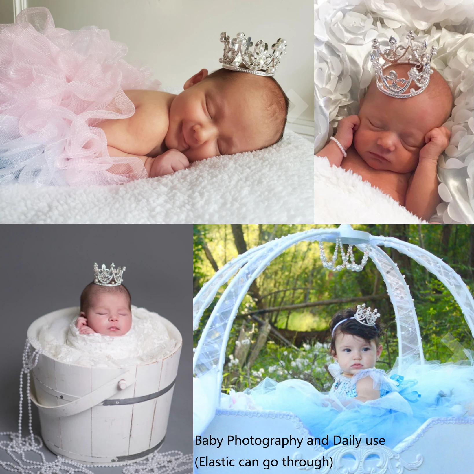 Cute Small Tiaras Hair ornament Bridal Jewelry Doll Decoration For Girls and Boys