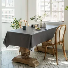 Nappe de Table en Pvc de couleur unie, imperméable et résistant à l'huile, en plastique, pas besoin de lavage, hôtel, Restaurant, serviette multifonction
