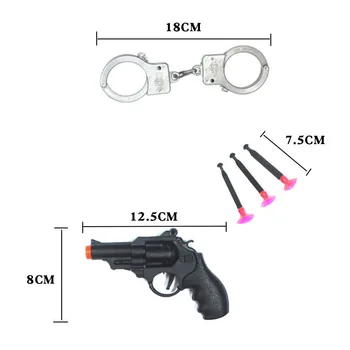 

Huilong Children Can Fire A Pistol Card With A Revolver Soft Gun With A Handcuffs Police Model Children Toys