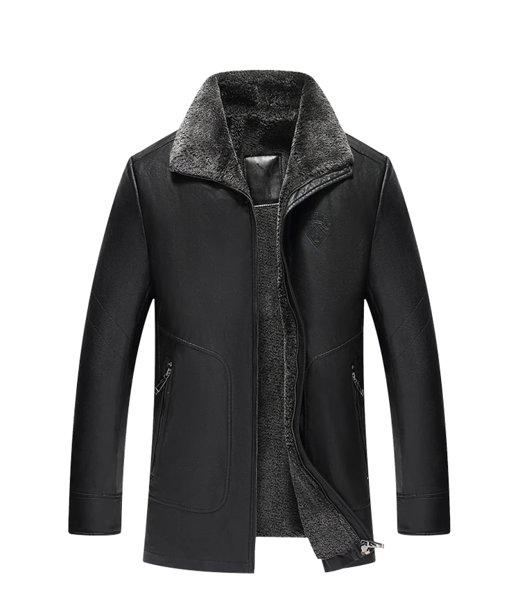 XL-6XL 7XL 8XL пальто из искусственной кожи мужские зимние куртки мужские большие размеры деловые кожаные куртки мужские толстые теплые пальто парки