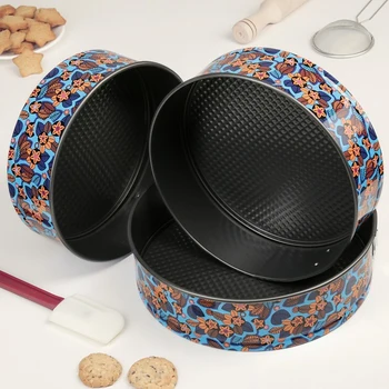 

Set of baking tins, detachable "Florset", 3 pcs: 26/24/22 cm, non-stick coating