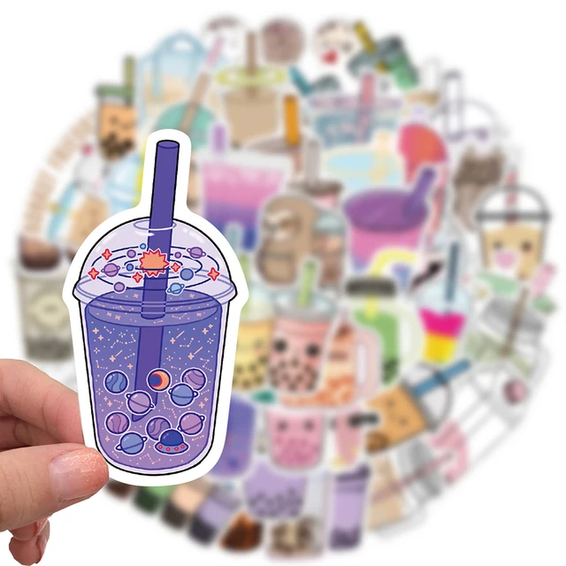 50PCS Cute Drink Anime Stickers Aesthetic Kawaii Laptop Guitar Luggage Fridge Phone Graffiti Sticker Decal Kid Classic Toys 3
