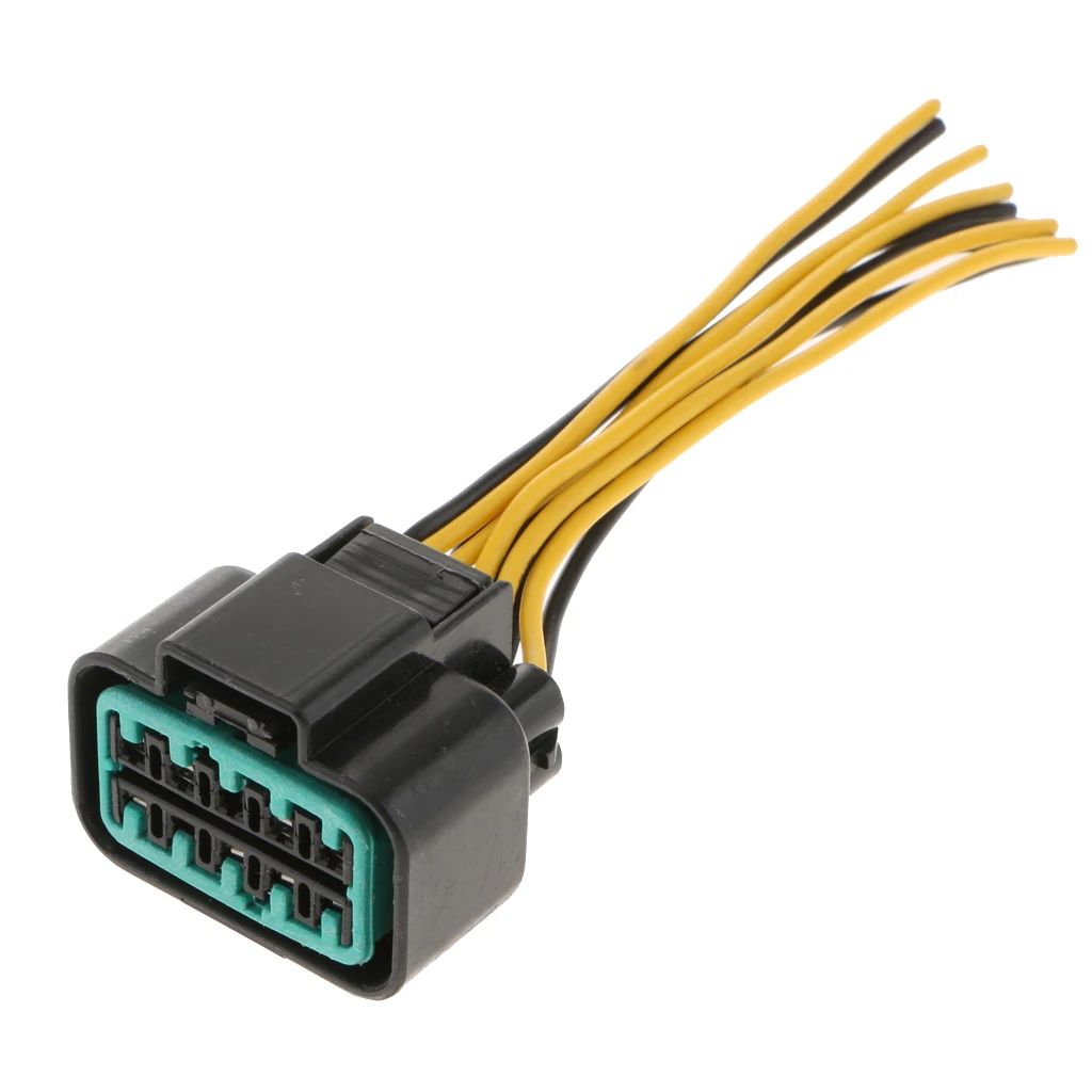 1 Piece Car Headlight Bulb Electrical Socket Head Light Bulb Lamp Harness Socket Plug Wiring 435 10P 6.49x1.57x0.90inch