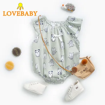 

2019 Newborn Bodysuit Baby Children Clothing Twins Fashion Girls Floral Clothes Jumpsuit Girl Onesie Suit Cotton 0-36M Body Bebe