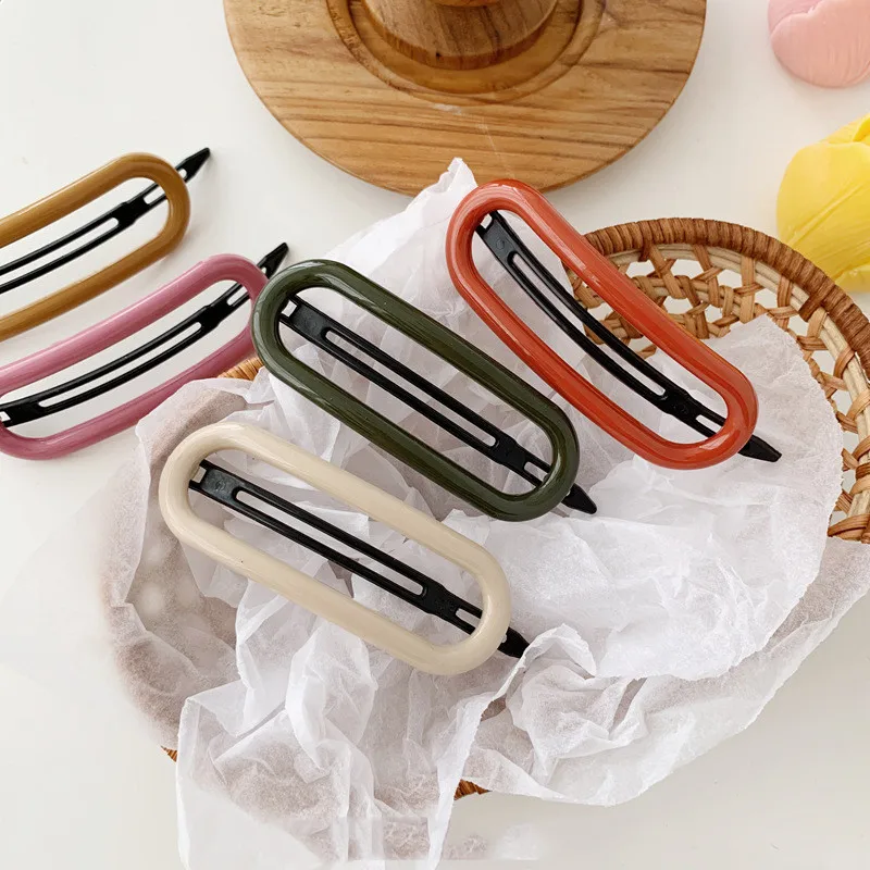 Fashion Oval Candy Color Hairpins Women Lady Hair Clips Pin Barrette Accessories For Girls Hair Ornament Tool Hairgrip Headdress