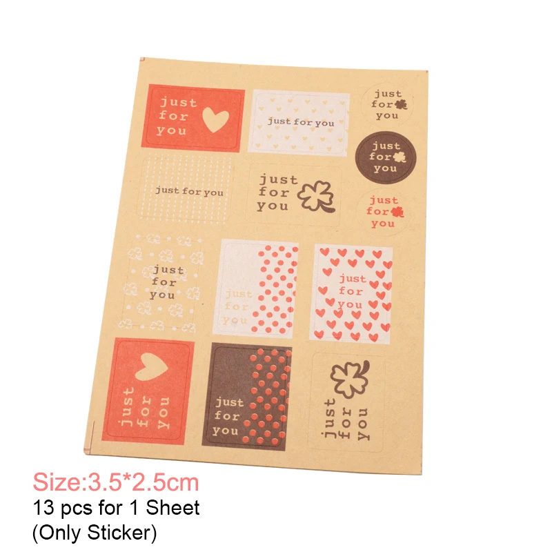 65 pcs (5 sheet) 40 шт. "специально для вас" усов Уплотнительная наклейка черный белый печенье торт конфеты ручной работы подарочные упаковочные принадлежности стикер s - Цвет: 65 pcs (5 sheet)