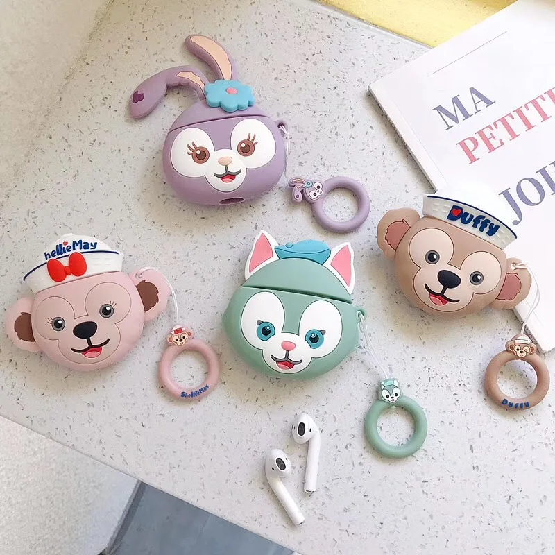 3D чехол для наушников с животными для AirPods, силиконовый чехол с милым мультяшным медведем, защитный чехол для Apple Air Pods 2, чехол для наушников