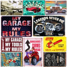 Винтажная металлическая жестяная вывеска мотоцикл ретро табличка Плакат Бар Паб Клуб стена таверна гараж домашняя декоративная пластина художественное ремесло 20*30 см A124