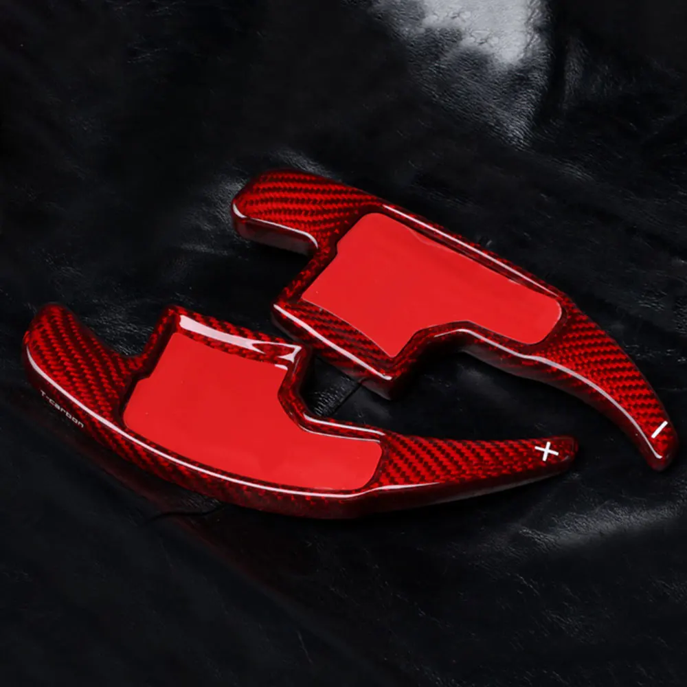Для Ford Mustang- Настоящее углеродное волокно рулевое колесо весло переключатель накладка расширение