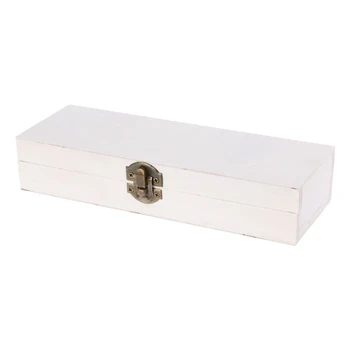 

Handmade Jewelry Storage Box Wood Lock Up Pen Case Pencil Organizer Crafts Case