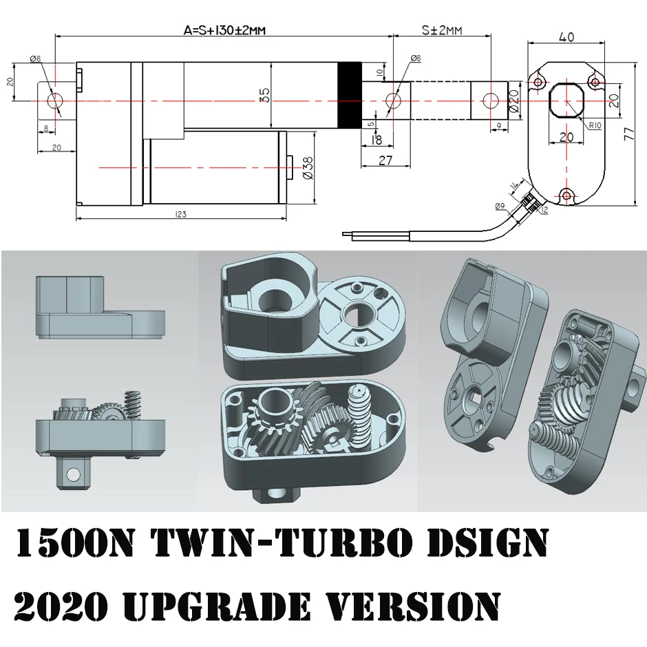 Motor elétrico para monociclo lectric, atuador linear