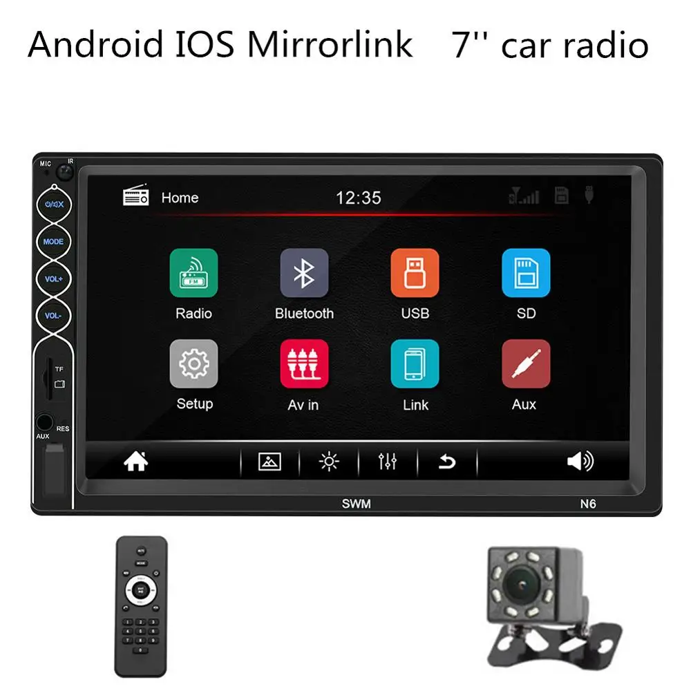 Автомобильный мультимедийный Android IOS Mirrorlink автомобильное радио MP5 плеер Авто