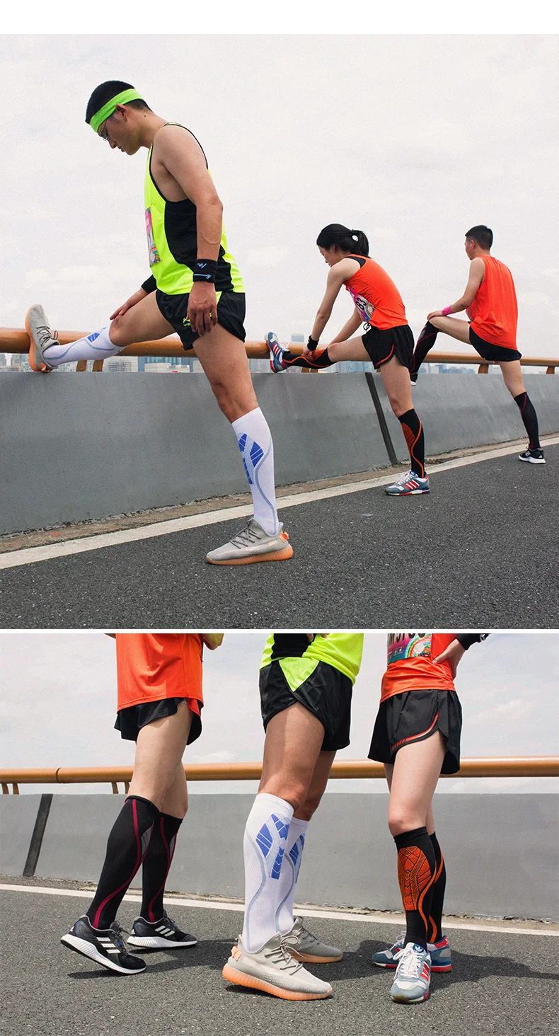 Men's Compression Soccer Socks Marathon Running Knee High Women Stockings Sport Socks For Golf Football Tube Socks Baasploa 2021