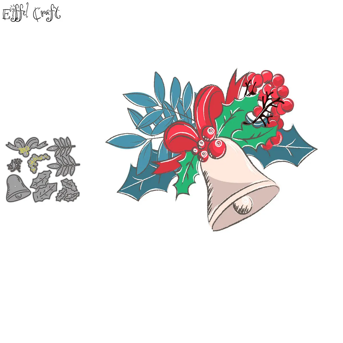 

Christmas bell metal cutting dies New diy emboss stencil Holstein scrapbooking dies for card making free shipping