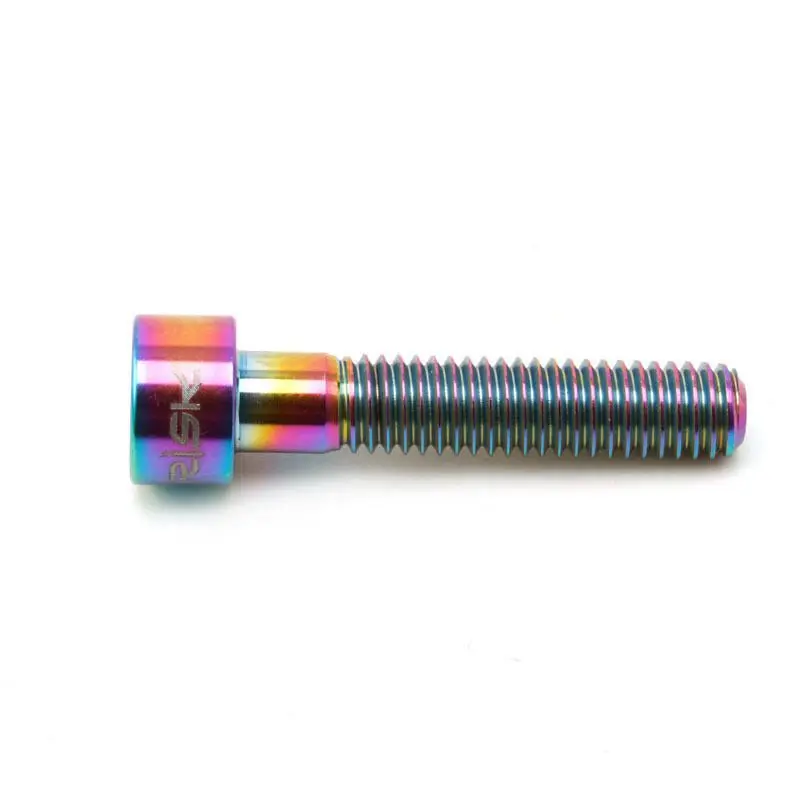 M6X30mm титановые болты для MTB велосипедная Колонка гарнитура стволовая Крышка Болт велосипедный Винт Радуга