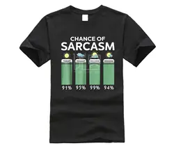 GILDAN брендовая мужская рубашка Chance of Sarcasm забавная фраза саркастическая футболка