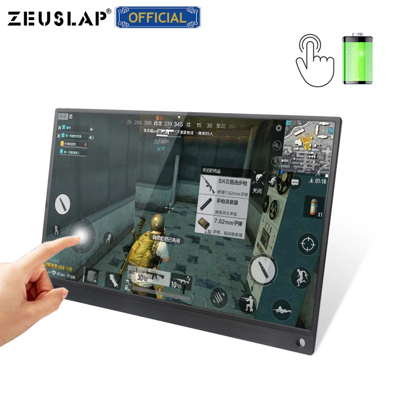  15.6inch Battery Touch Portable Monitor USB C HDMI touch screen monitor for Samsung DEXHuawei EMUI 