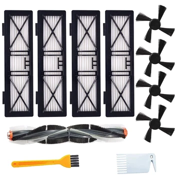 

AD-Replacement Parts Kit - 1 Main Brush 4 Side Brushes 4 High Efficiency Filters for Neato Botvac D Series - Vacuum Cleaner Brus