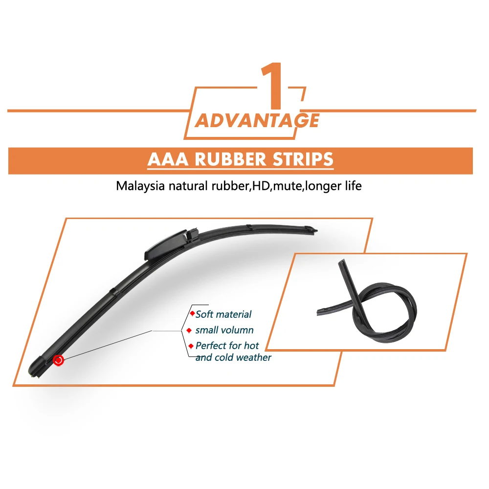 KOSOO Car Wiper LHD Front Wiper Blades For Audi A4 B7 S4 RS4 2004 - 2008 Windshield Windscreen Front Window 22