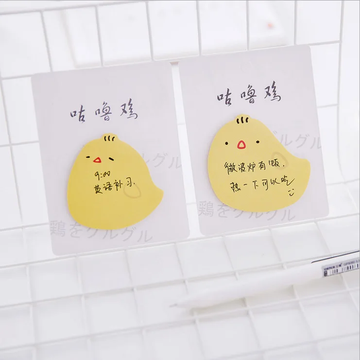 1 шт. Lytwtw корейский Kawaii Стикеры для заметок липкие сообщение заметки Pad милый цыпленок Diy офисные школьные канцелярские принадлежности