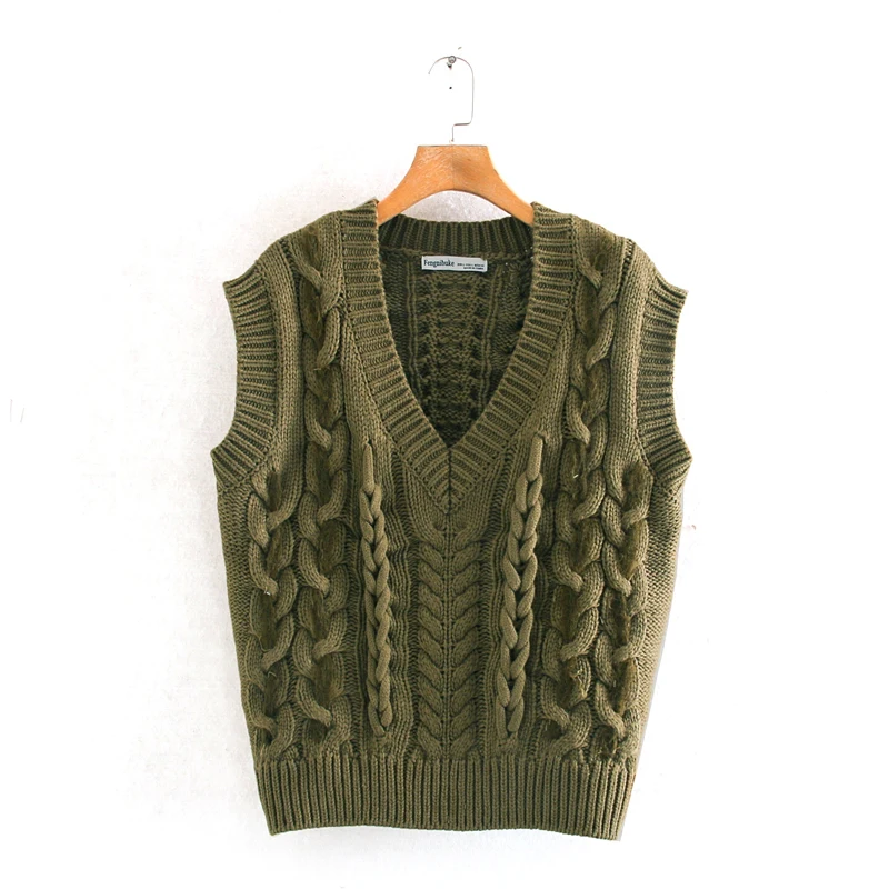green vest Модный женский жилет со звездами и светлячками, осень, повседневный тонкий жилет без рукавов с v-образным вырезом, Одноцветный жилет из восьми нитей для женщин - Цвет: green vest