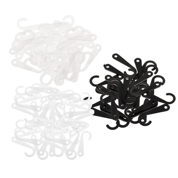 

50 Pieces Plastic J Hooks Hanger for Socks Retail Clothes Display Hanger Accessories