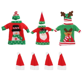 

7pcs Decorative Bottle Pouch Silverware Holder Fork Cover for Restaurant