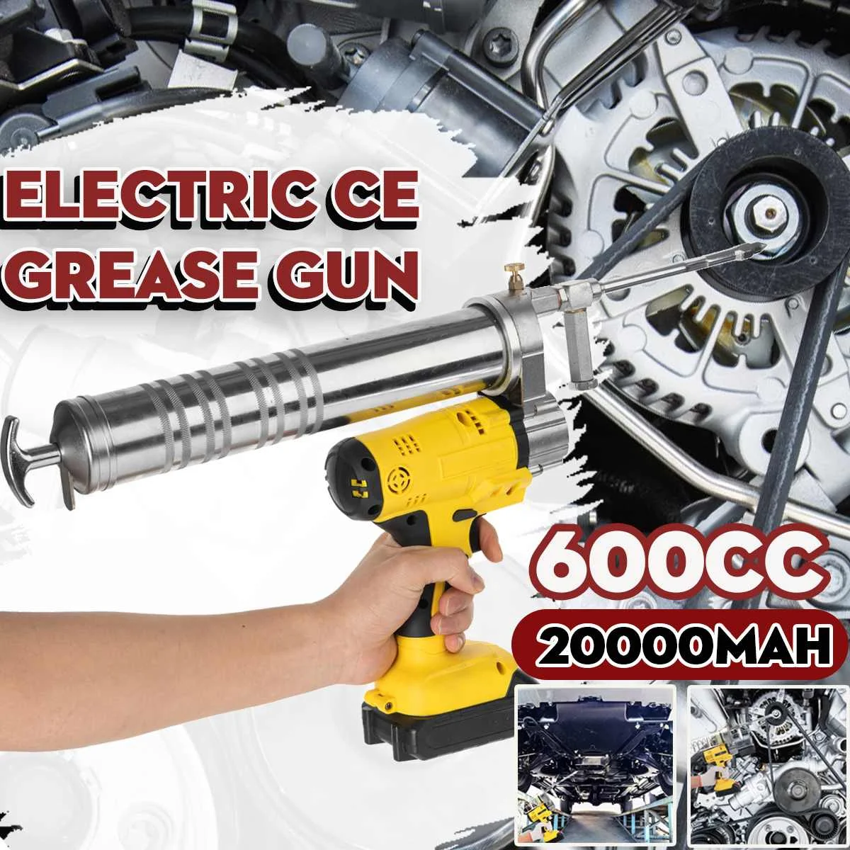 Electric Grease Gun High Pressure Excavator Rechargeable Grease Gun