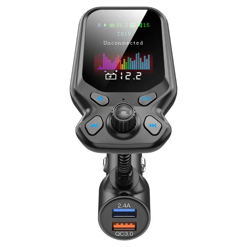 Автомобильный MP3 музыкальный плеер Bluetooth 5,0 приемник fm-передатчик двойной USB QC3.0 зарядное устройство U диск/TF карта без потерь музыка
