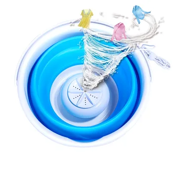 

3 Colors USB Charging Folding Laundry Mini Washing Machine Automatic Clothes Washing Bucket For Dormitories/apartments/travel