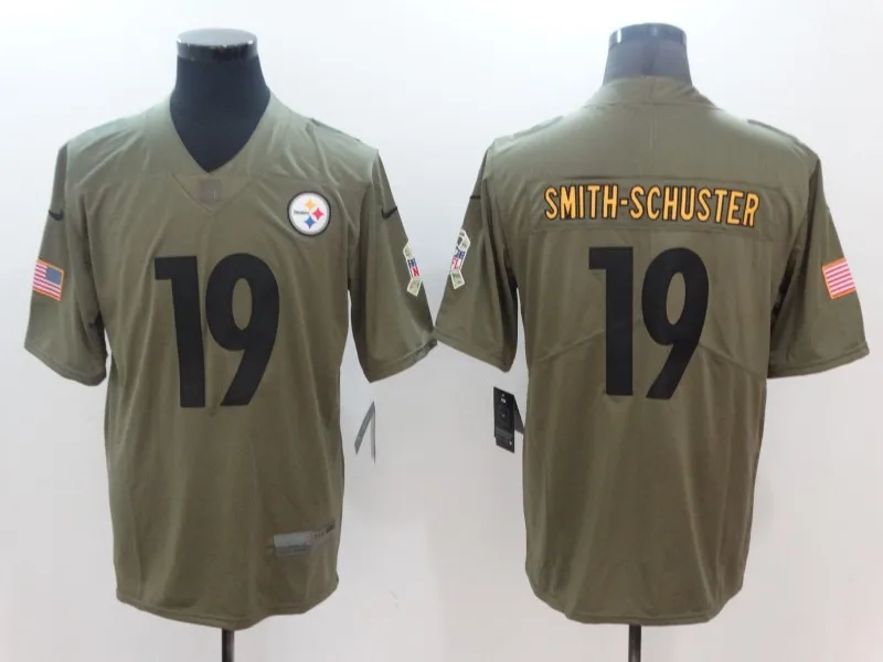 AS PICTURE Сшитый мужской Питтсбург Антоний коричневый JuJu Smith-Schuster Ben Roethlisberger T.J. Ватт Алехандро виллануева Le'Veon Bell Джерси - Цвет: AS PICTURE