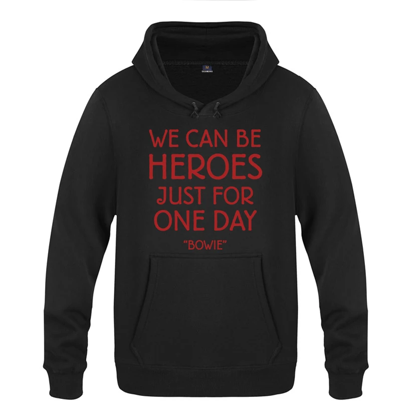 Мы можем быть героями-Дэвид Боуи толстовки мужские мужские пуловеры флисовые толстовки с капюшоном