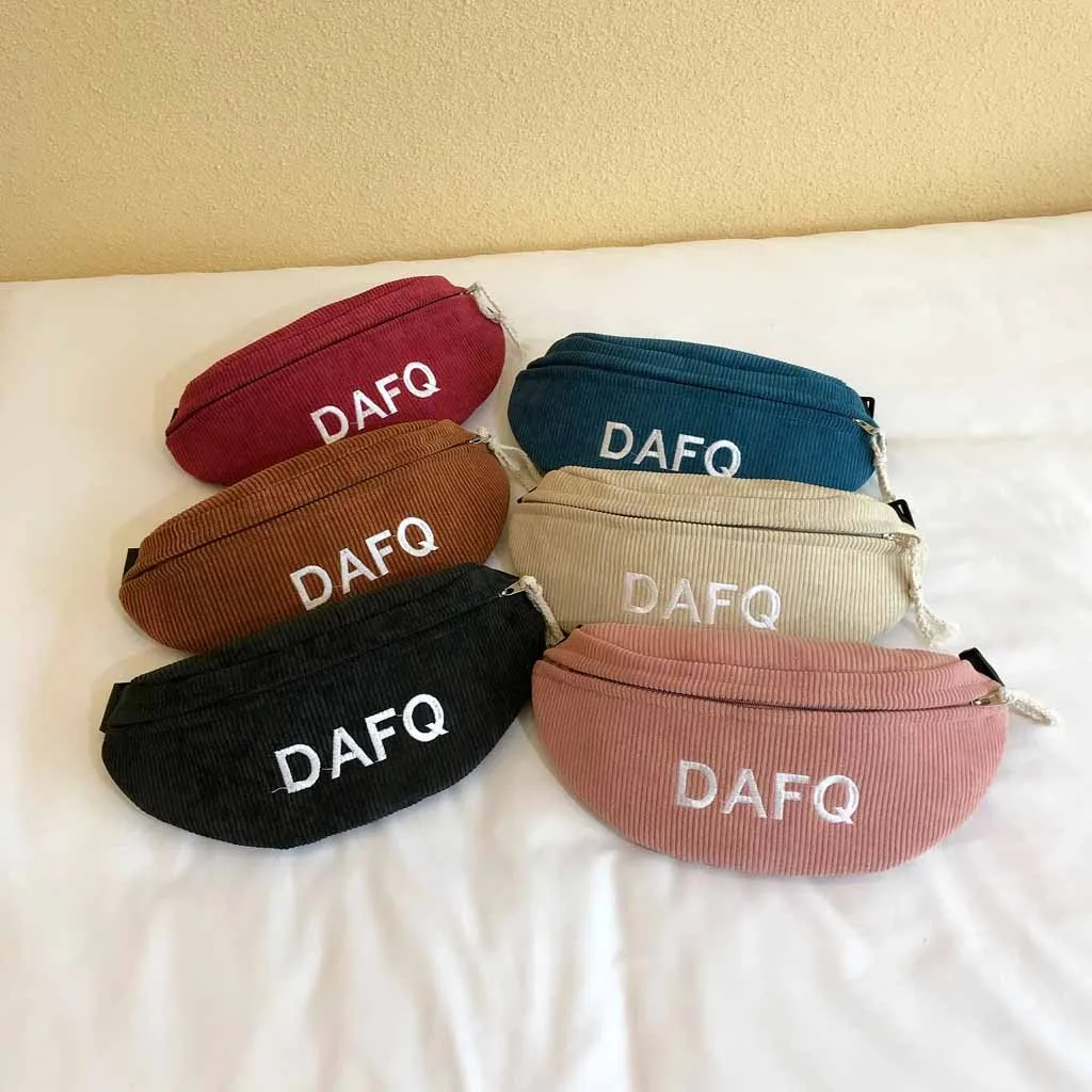 Chest Bag Women Corduroy Simple Shoulder Messenger Package Casual Pocket Fashion Chest Bag Package Crossbody Bags For Women#R5